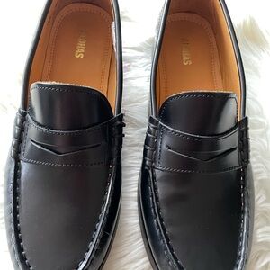 Black Leather Loafers
